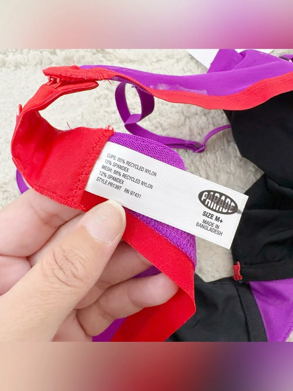 NWT Parade Women's Re:Play Unlined Underwire Bralette M+